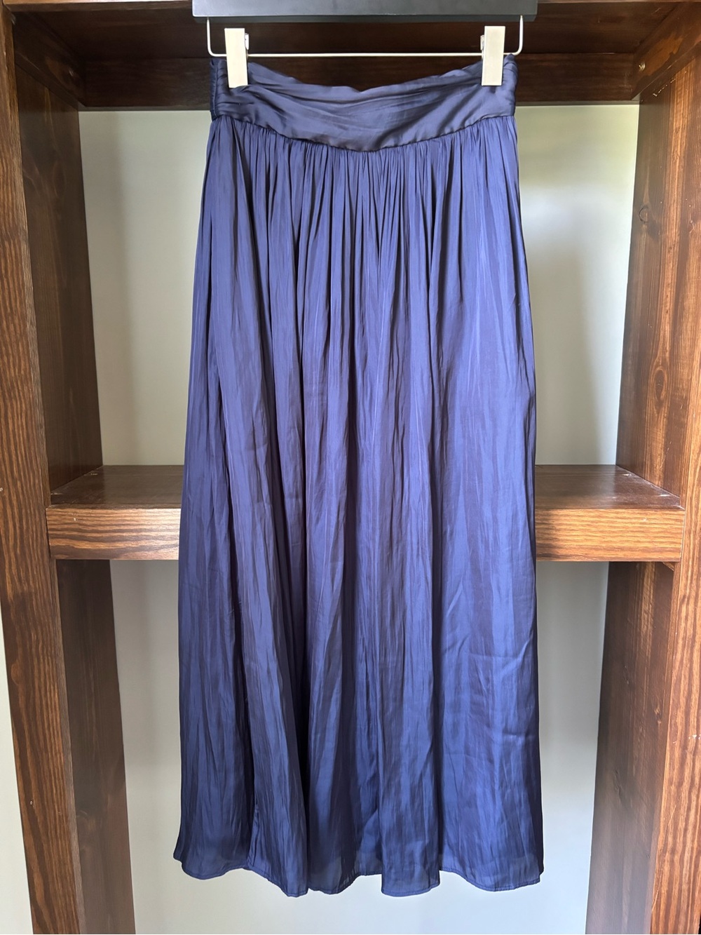 Point Sur for J. Crew Blue Pleated Maxi Skirt